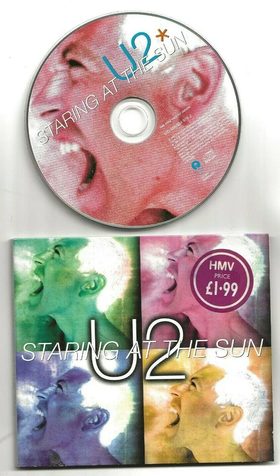 U2 STARING AT THE SUN RARE 3-TRACK UK PICTURE CD SINGLE IN DIGIPAK COVER - Image 1 of 1
