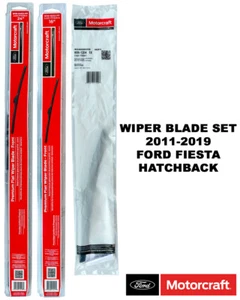 Motorcraft Wiper Blades Genuine OEM Set Of 3 For Ford Fiesta Hatchback 2011-2019 - Picture 1 of 2