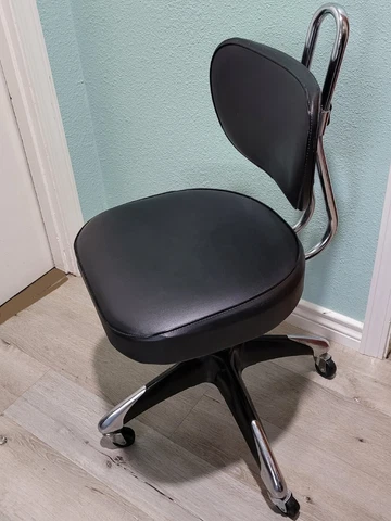 Vintage Mid Century Modern MCM Fujiset Industrial Leatherette Metal Office Chair Cover