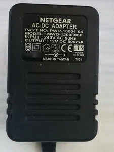 Adaptador de CA original Netgear PWR-10004-04 MWD-1200800F cargador de fuente de alimentación PSU - Imagen 1 de 4