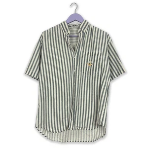 Camisa Hugo Boss Vintage A Rayas Gris Y Blanco - Talla L Hombre - Imagen 1 de 9