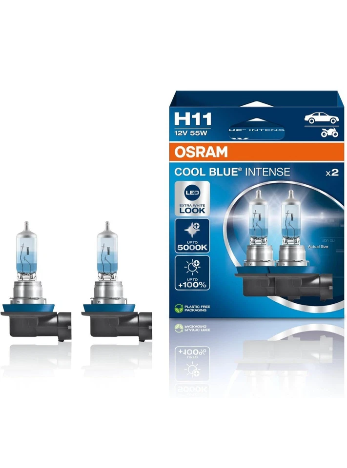 2St OSRAM H11 Cool Blue INTENSE NEW 2025 NextGeneration 5000K HALOGEN LED Lampe - Bild 1 von 3