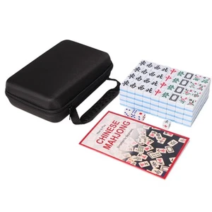 Mini Chinese Mahjong Set, 144 Blue Tiles with Small Size (0.9’’), Portable Ca... - Picture 1 of 8