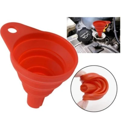 Practical Replacement Car Funnel Collapsible Silicone Oil Up Collapsible - Image 1 of 4