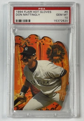 Don Mattingly PSA 10 1994 Fleer Flair #6 Hot Gloves Yankees 2820 Foto 1 de 2