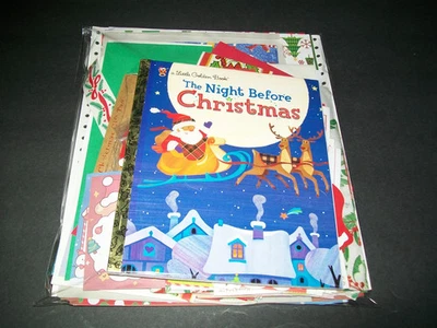 Christmas Little Golden Book Junk Journal Kit 80+pcs. Scrapbook Smash Glue Book - Image 1 of 3