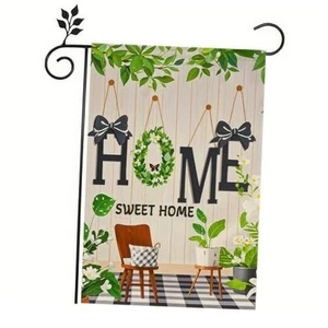 Hello Seasonal Summer Garden Flags 12x18 Double Sided Sweet Greenery Home - Picture 1 of 8