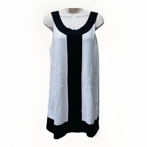 BELLDINI Sz XL Black & White Sleeveless Knit Round Neck Sweater Dress • VGUC‼ - Picture 1 of 10