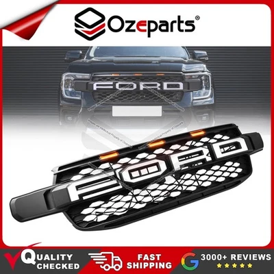 LED Badge Main Radiator Grille Top Grill Black For Ford Everest UB 2022~On - image 1 of 4