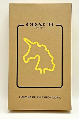 Lámpara LED COACH UNICORNIO NEÓN AMARILLO LUZ NOCTURNA DECORACIÓN HABITACIÓN ¡NUEVA EN CAJA! Nuevo en caja Foto 1 de 3