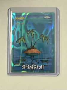2025 Topps Chrome SpongeBob Bikini Atoll Aqua Lava /199 - Picture 1 of 2