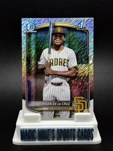 Jhoan De La Cruz 2025 Bowman 1st Chrome Shimmer Refractor #BCP-223 Padres - Picture 1 of 2