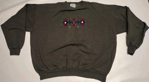 Vintage M&C Sport Sweatshirt Mens 2xl Embroidered Gray Golf Pullover Crewneck - Picture 1 of 3