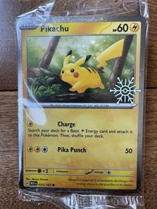 Pokemon 2025 Calendario de Adviento de Vacaciones Estampado Festivo Pikachu 025/165 SELLADO - Imagen 1 de 2