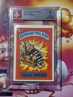 1985 Topps OS1 Garbage Pail Kids Series 1 FRYIN BRIAN 4a Matte Card BGS 7 - Image 1 of 2