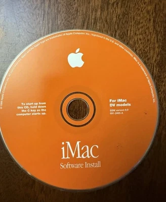 Mac Macintosh iMac DV OS 9 Software Restore CD Disc v9.0 1999 Vintage - Image 1 of 4