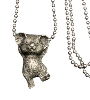 Hang In There Little Gallery Hallmark Koala Bear Pendant + Ball Chain Necklace * - Image 1 of 4
