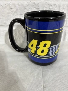 NASCAR Jimmie Johnson #48 3D 12 oz. Coffee Mug Blue & Yellow Signature Racing - Picture 1 of 5