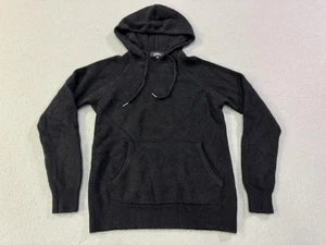 Quitte Hoodie Damen Medium schwarz 100% Kaschmir Pullover Kängurutasche Raglan - Bild 1 von 11