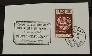 Lokal Frankreich 1944 Befreiungsaufdruck Brest gebraucht - Bild 1 von 1