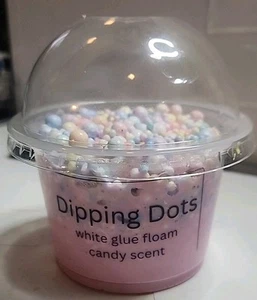 Handmade Slime BIG 6 oz Pink White Glue Floam, Candy Scented -"Dipping Dots". - Picture 1 of 5