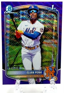 2025 Bowman Chrome Elian Pena 1st Bowman Purple Wave Refractor #171/250 - Picture 1 of 2