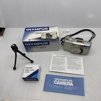 Olympus Infinity Stylus Zoom 140 Quartz Date W/ Box  And Remote Control , Tripod - Image 1 of 4