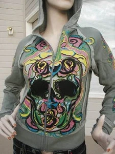 NUEVO 2B Free Skull Cremallera Sudadera/Pantalones Set XS Gris - Imagen 1 de 1