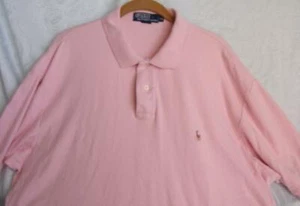 Polo by Ralph Lauren 100% cotone uomo XL maglia golf camicia rosa chiaro - Foto 1 di 4