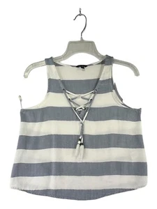 Blusa para mujer o niña Aeropostale talla S/P blanca y azul estilo náutico - Imagen 1 de 14