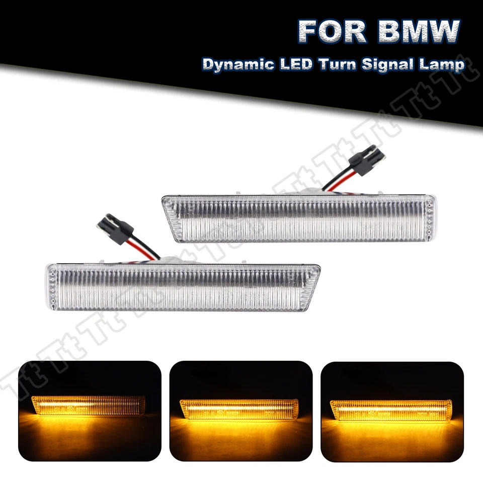 Luces de señalización laterales LED secuenciales para BMW E38 740iL 750iL 2001-06 E46 M3 1995-01 Foto 1 de 4