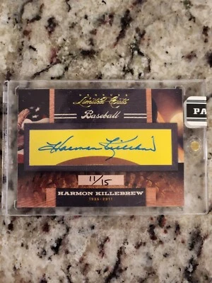 2011 Donruss Limited Cuts Cut Signatures /15 Harmon Killebrew #161 Auto HOF - Image 1 of 2