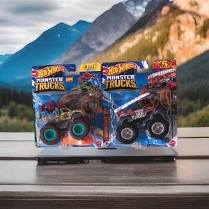 Hot Wheels Monster Trucks. 2 Packs 5 Alarm And Crush Delivery 2024 - Picture 1 of 4