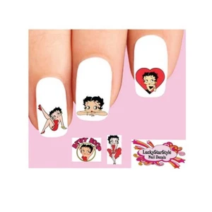 Waterslide Nail Decals Set of 20 - Betty Boop Red Heart Assorted - Picture 1 of 1