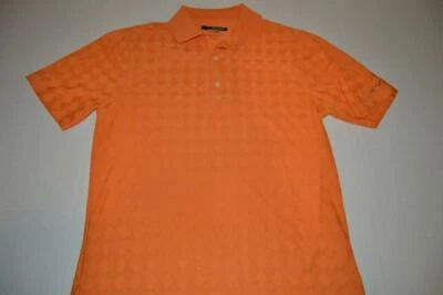 CAMISA POLO MASCULINA GREG NORMAN SHARK GOLFE LARANJA XADREZ DRY FIT TAMANHO MÉDIO M - Imagem 1 de 4