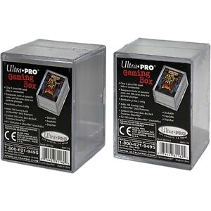 Ultra Pro 100+ Card 2 Piece Gaming Slide Box Holds Cards In Deck Protectors 2 Pk