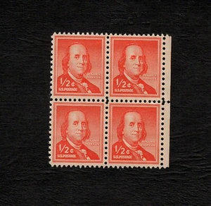 United States Block Of 4 - Benjamin Franklin - Scott #1030 - Picture 1 of 1