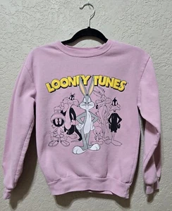 Looney Tunes Junior's Graphic Print Sweatshirt Pink Size XS (1) - Picture 1 of 5