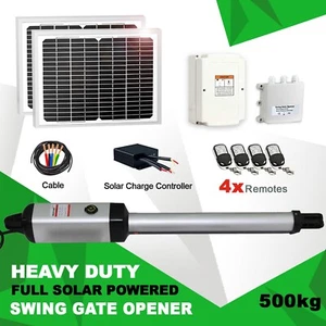 RITROX RX365S Farm Full Solar Single Swing Gate Opener 4x Remote Cable - Picture 1 of 7