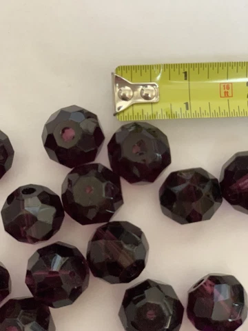 Lot Vintage French Purple Amethyst Faceted Bead Prism Part Chandelier Cover