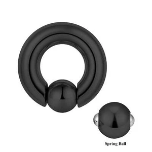 Black Prince Albert Piercing, PA Ring Jewelry, Genital Piercing, BCR - Picture 1 of 7