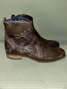 Mark Nason Cross Stiefel Seitenreißverschluss Braun Leder Herren Größe 10 87627 - Bild 1 von 9