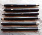 Lot of 2 PCs 3 Fold Black Wooden Antique Stick Cane For Head Handle Only Shaft