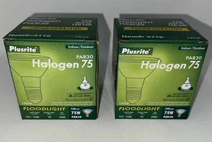 LOT OF 2 PLUSRITE PAR30 BULBS 3116 75W 120V 75PAE30/FL/120 FLOOD 40 - Picture 1 of 7
