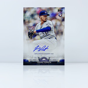 FREDDY PERALTA 2018 BREWERS ROOKIE card Topps Update Salute #SA-36 AUTO RC