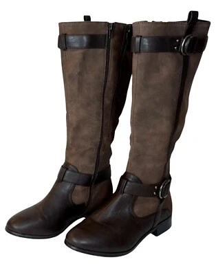 Botas para mujer Pierre Dumas marrón hasta la rodilla cremallera talla 8 medianas Foto 1 de 4