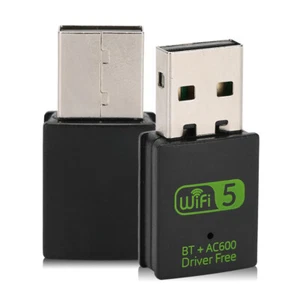 600Mbps WiFi Dongle Wireless USB Adapter BT4.2 802.11B/G/B/AC 2.4/5G for Desktop - Picture 1 of 10