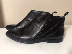 Tizianno Rozzi Vintage Black Leather Chelsea Ankle Boot Made In Italy Womens 9 M - Picture 1 of 17