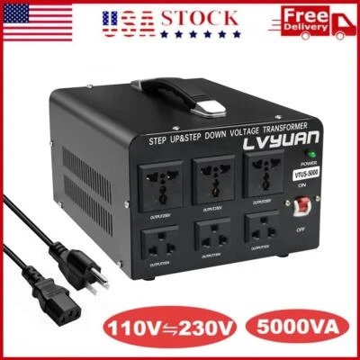 5000W Peak Step Up &Down Voltage Converter Transformer 110V to 220V 220V to 110V - Image 1 of 4