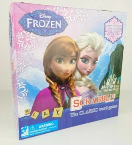 Disney Frozen Scrabble, Two Sided Board Classic Word Game Hasbro Cardinal - Picture 1 of 4